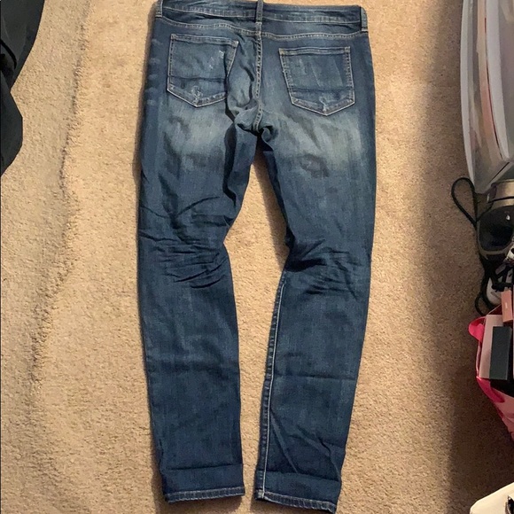 Medium faded tan wash distressed skinny jeans - Picture 2 of 4